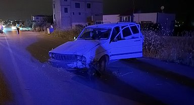 Osmaniye'de elektrikli bisiklet ile otomobilin çapışması kamerada; 1 yaralı