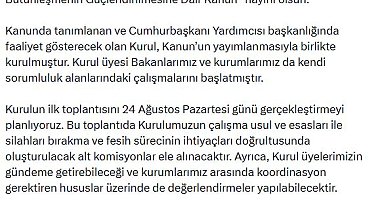 'Terörsüz Türkiye' kurulu ilk toplantısını 24 Ağustos'ta yapacak