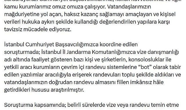 6 ilde vize randevusu operasyonu; 49 şüphelinin yakalanmasına yönelik işlem başlatıldı