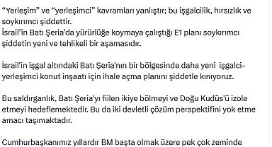 AK Parti'li Çelik: İsrail'in Batı Şeria'da konut inşaatı için ihale açma planını şiddetle kınıyoruz