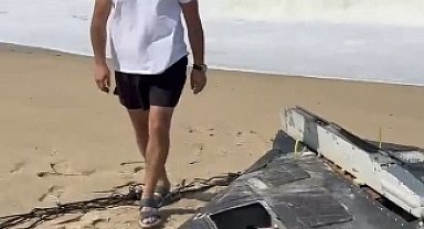 Arnavutköy'de sahilde İHA olduğu değerlendirilen bir cisim bulundu