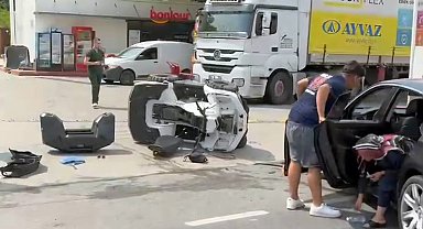 ATV ile otomobil çarpıştı; 2 yaralı