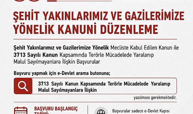Bakan Göktaş: Terörle mücadelede malul sayılmayan vatandaşların başvuruları 1 Eylül'de başlıyor