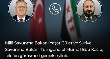 Bakan Güler, Suriye Savunma Bakanı Ebu Kasra ile görüştü