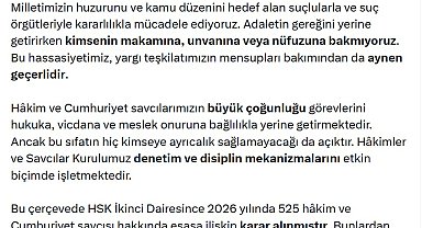 Bakan Gürlek: 84 hakim ve savcı meslekten çıkarıldı
