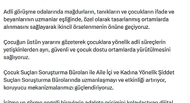 Bakan Gürlek: Adalet sistemimizde mağdurları koruyan uygulamaları hayata geçiriyoruz