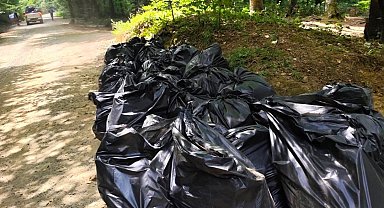 Belgrad Ormanı'nda çevre temizliği