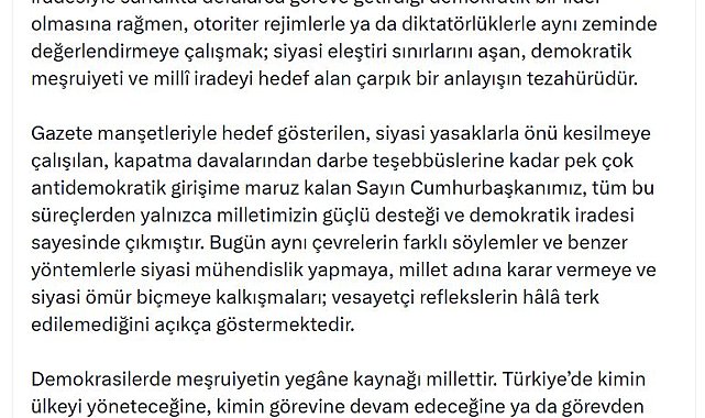 Burhanettin Duran: Meşruiyetin yegane kaynağı millettir