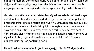 Burhanettin Duran: Meşruiyetin yegane kaynağı millettir