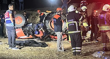 Devrilen traktörün altında kalan karı-koca, yaşamını yitirdi