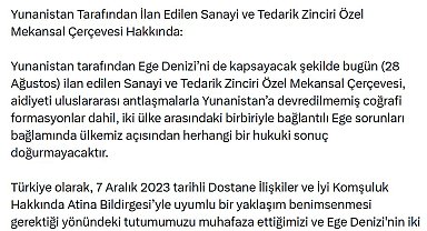 Dışişleri Sözcüsü Keçeli: Yunanistan'ın ilan ettiği mekansal çerçeve, ülkemiz açısından hukuki sonuç doğurmayacaktır