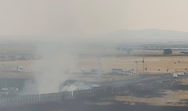 Diyarbakır'da 2 hastane yakınındaki arazide çıkan anız yangını söndrüldü