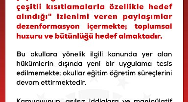 DMM'den 'azınlık okulları' iddialarına ilişkin açıklama