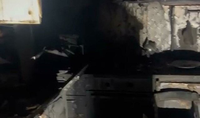 Evde çıkan yangında öldü, eşi yaralandı