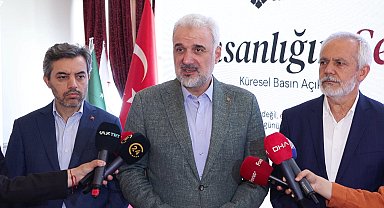 Filistin için 'İnsanlığı Sesi' çağrısı öncesinde İstanbul'da basın toplantısı yapıldı