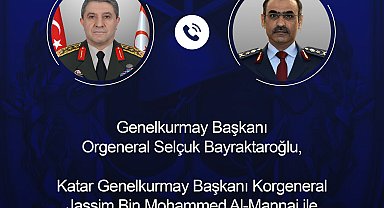 Genelkurmay Başkanı Bayraktaroğlu, Katarlı mevkidaşı Al-Mannai ile görüştü