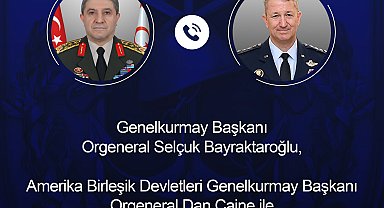 Genelkurmay Başkanı Orgeneral Bayraktaroğlu, ABD'li mevkidaşı Caine ile görüştü
