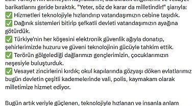 İçişleri Bakanı Çiftçi: Devletle milleti yeniden kucaklaştıran bir destan yazdık