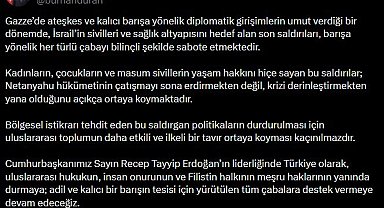 İletişim Başkanı Duran: Filistin halkının yanında durmaya devam edeceğiz