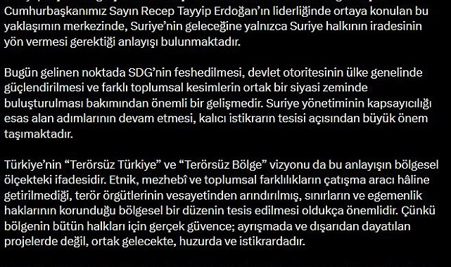 İletişim Başkanı Duran: Türkiye, Suriye'ye desteğini sürdürecek