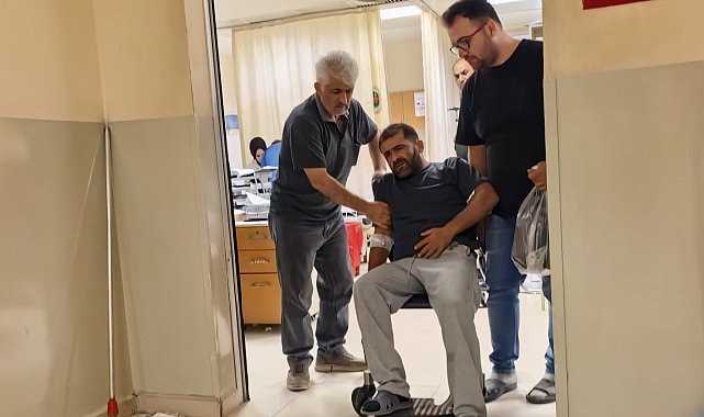 Karnına çivi saplanan mobilya işçisi yaralandı