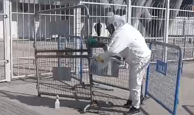 Kayseri'de stadyumda maç öncesi arı sürprizi