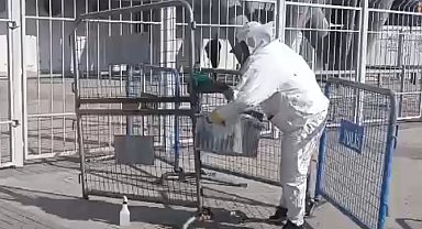 Kayseri'de stadyumda maç öncesi arı sürprizi