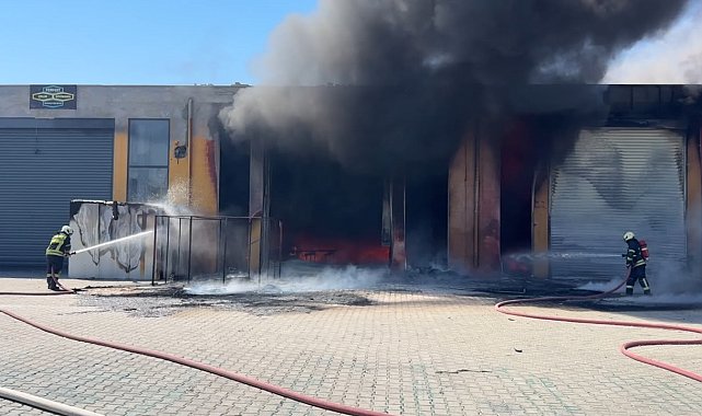 Kayseri'de sünger atölyesinde yangın