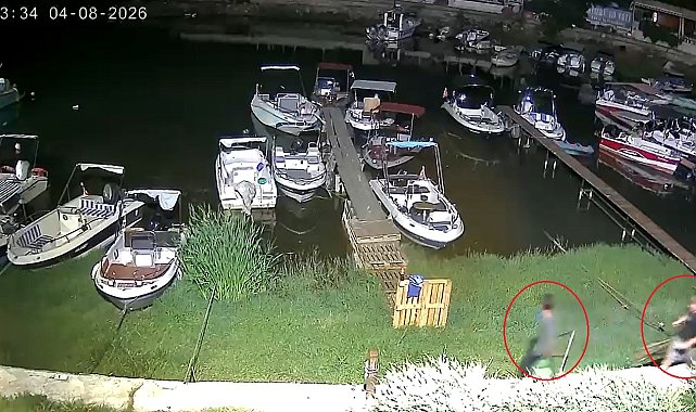 Limandaki teknelere girip elektronik eşyaları çaldılar