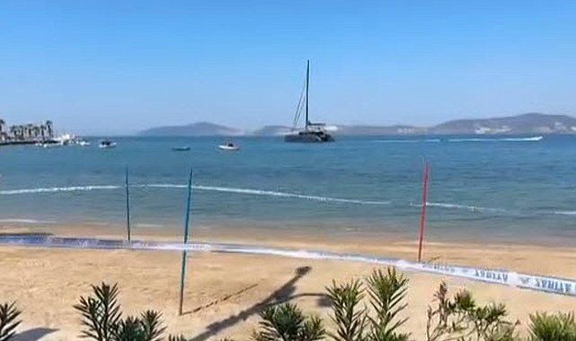 Muğla'da halk plajı, deniz suyundaki kirlilik şüphesiyle tedbiren kapatıldı