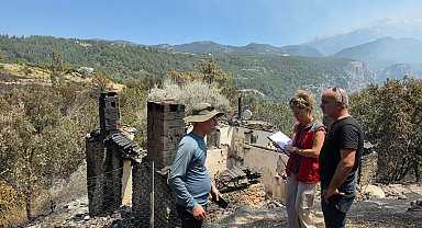Muğla'da yangından etkilenen üreticiler için hasar tespit çalışmaları sürüyor