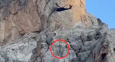 Niğde'de tırmanış sırasında düşen İngiliz dağcı, helikopter ile kurtarıldı