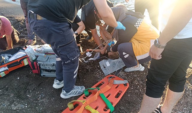 Ordu'da ailesiyle denize giren çocuk boğulma tehlikesi geçirdi