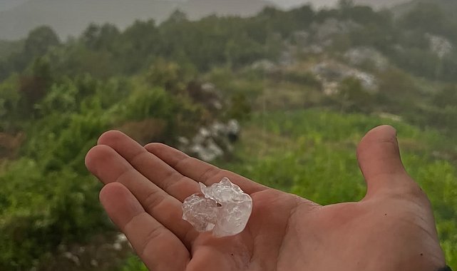 Osmaniye'de 32 derece sıcakta sağanak, dolu ve fırtına