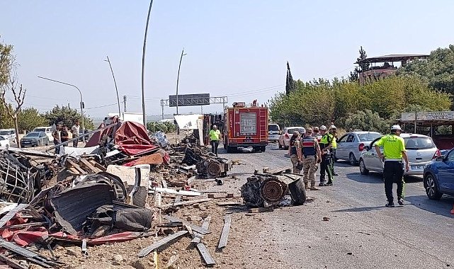 Otomobil ile çarpışan TIR devrildi: 1 yaralı