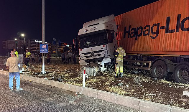 Refüje çıkan TIR'ın sürücüsü yaralandı