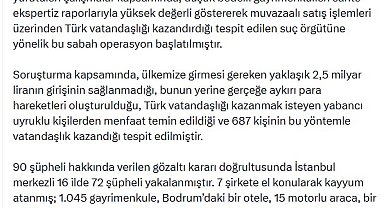 Sahte ekspertiz raporuyla gayrimenkul satışı yapan suç örgütüne operasyon; 72 gözaltı