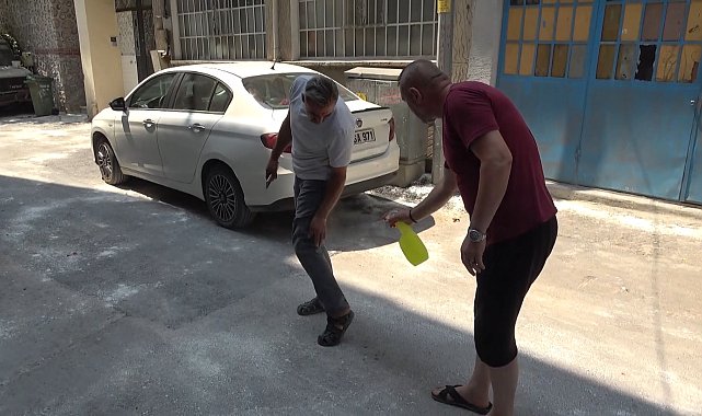 Sokağı istila eden pirelerden lavanta yağıyla korunmaya çalışıyorlar