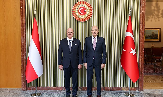 TBMM Başkanı Kurtulmuş, Avusturya Federal Şansölyesi Stocker ile bir araya geldi