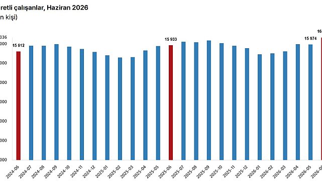 Ücretli çalışan sayısı yıllık yüzde 2,5 arttı