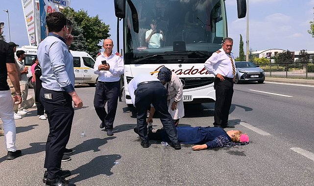 Yolcu otobüsünün çarptığı yaya ağır yaralandı