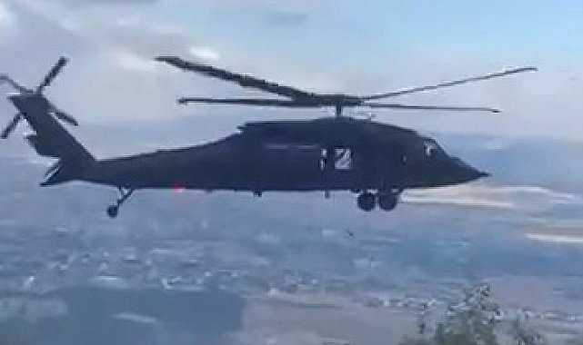 Yürüyüş için çıktığı dağda kayalıklara düştü, askeri helikopter kurtardı