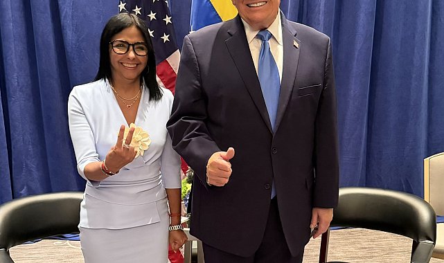 ABD Başkanı Trump ile Venezuela Geçici Devlet Başkanı Rodríguez bir araya geldi