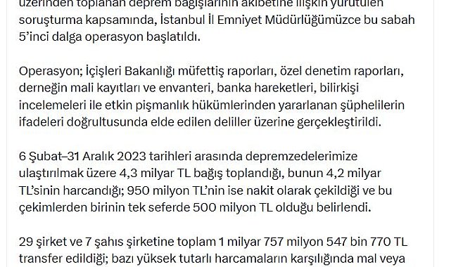 Ahbap soruşturmasında 20 ilde 53 şüpheliye operasyon
