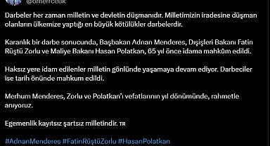 AK Parti'li Çelik, Menderes, Polakan ve Zorlu'yu andı