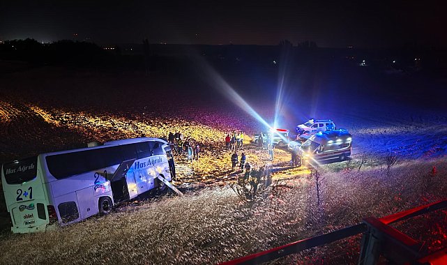 Amasya'da yolcu otobüsü şarampole uçtu: 2'si ağır 24 yaralı