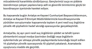 Antalya ve Kayseri'de suç örgütlerine yönelik operasyon; 42 gözaltı