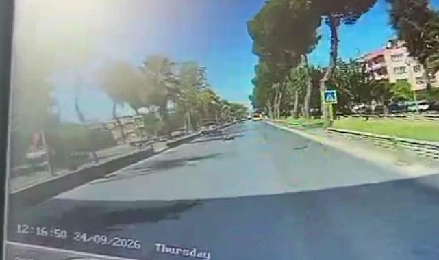Aydın'da otomobilin çarptığı kadın öldü; kaza kamerada