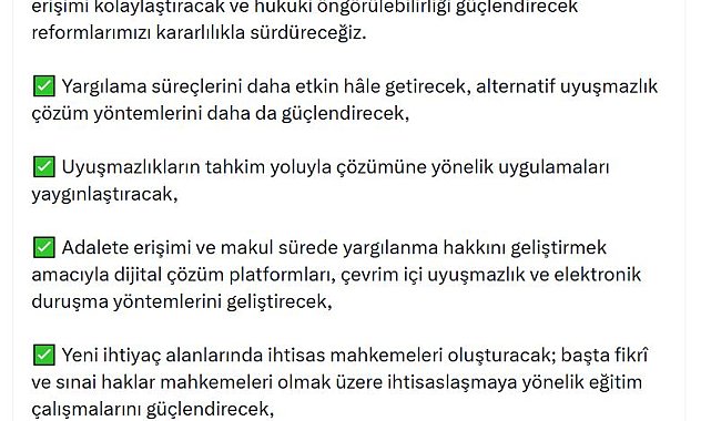 Bakan Gürlek: Reformlarımızı kararlılıkla sürdüreceğiz