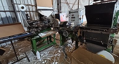 Besihane görünümlü kaçak sigara fabrikasına operasyon